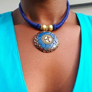 Sundial Choker - Navy