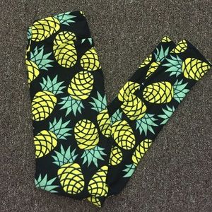 HTF Lula Roe one size pineapple leggings