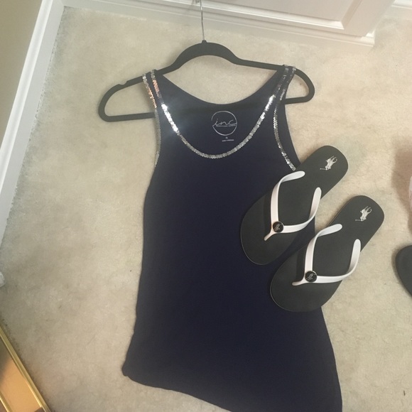 Cute navy tank top