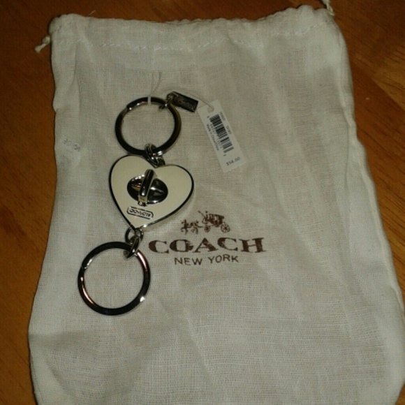 Coach Heart Valet Key Fob