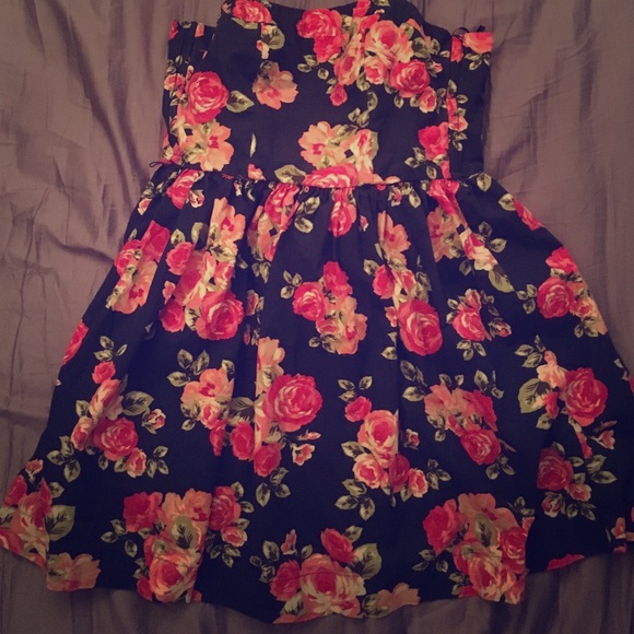 Floral Strapless Dress