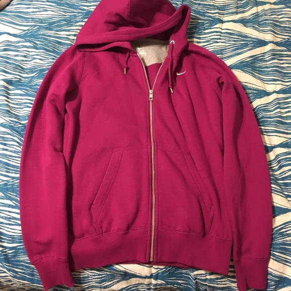 Magenta Nike Zip Up sweatshirt
