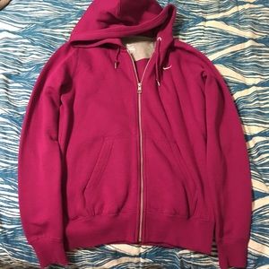 Magenta Nike Zip Up sweatshirt