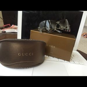 Gucci rimless shield sunglasses