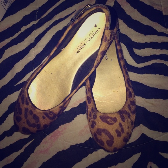 Leopard print flats