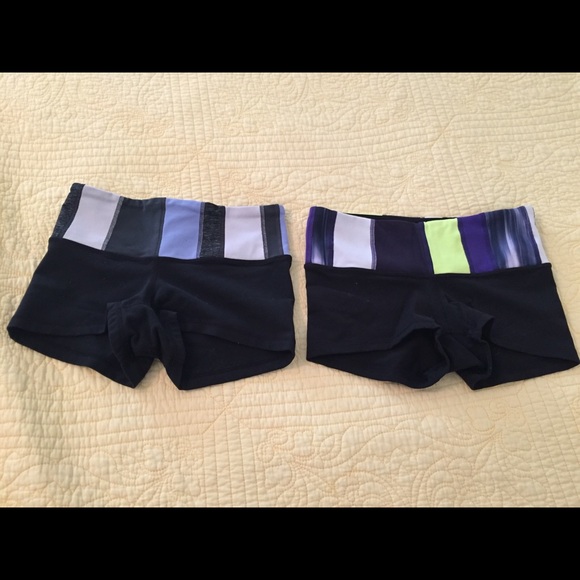 SOLD!!      2 pairs Lulu lemon shorts size 2