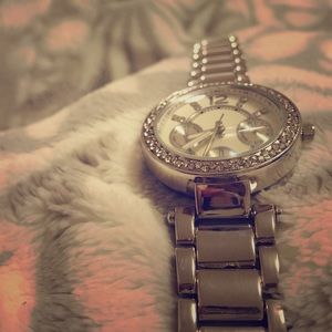 Silver chronograph watch