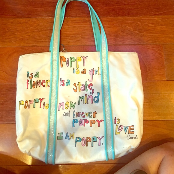 Coach Poppy White Purse