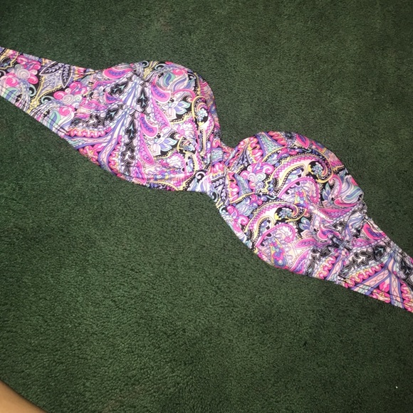 Vs Paisley Strapless PushUp Bikini Top
