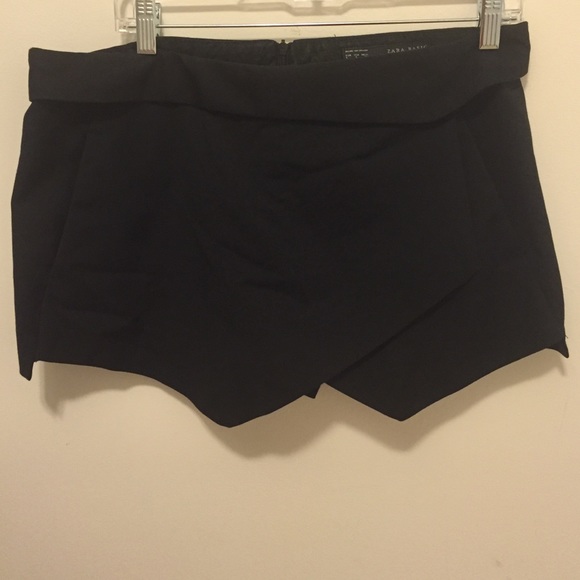 Black Asymmetrical Zara Skort