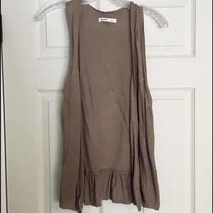 Old Navy Beige Vest w/ Ruffled Back