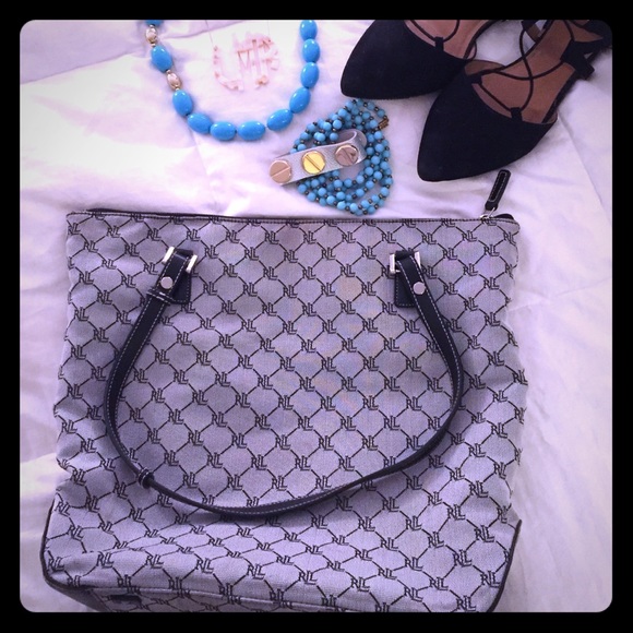 Lauren by Ralph Lauren monogram tote
