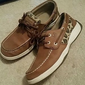 Cheetah print Sperrys