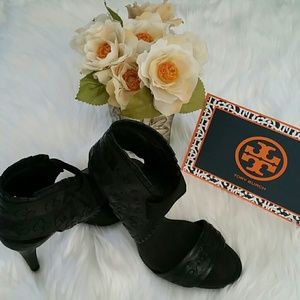 TORY BURCH LEATHER HEELS/SANDALS