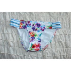 dELiA*s Floral and Striped Bikini Bottoms