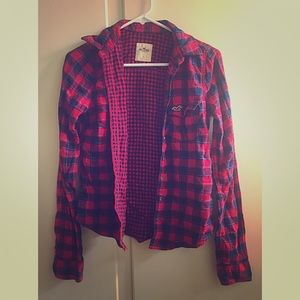 Cute Hollister Checkered Flannel Print Shirt