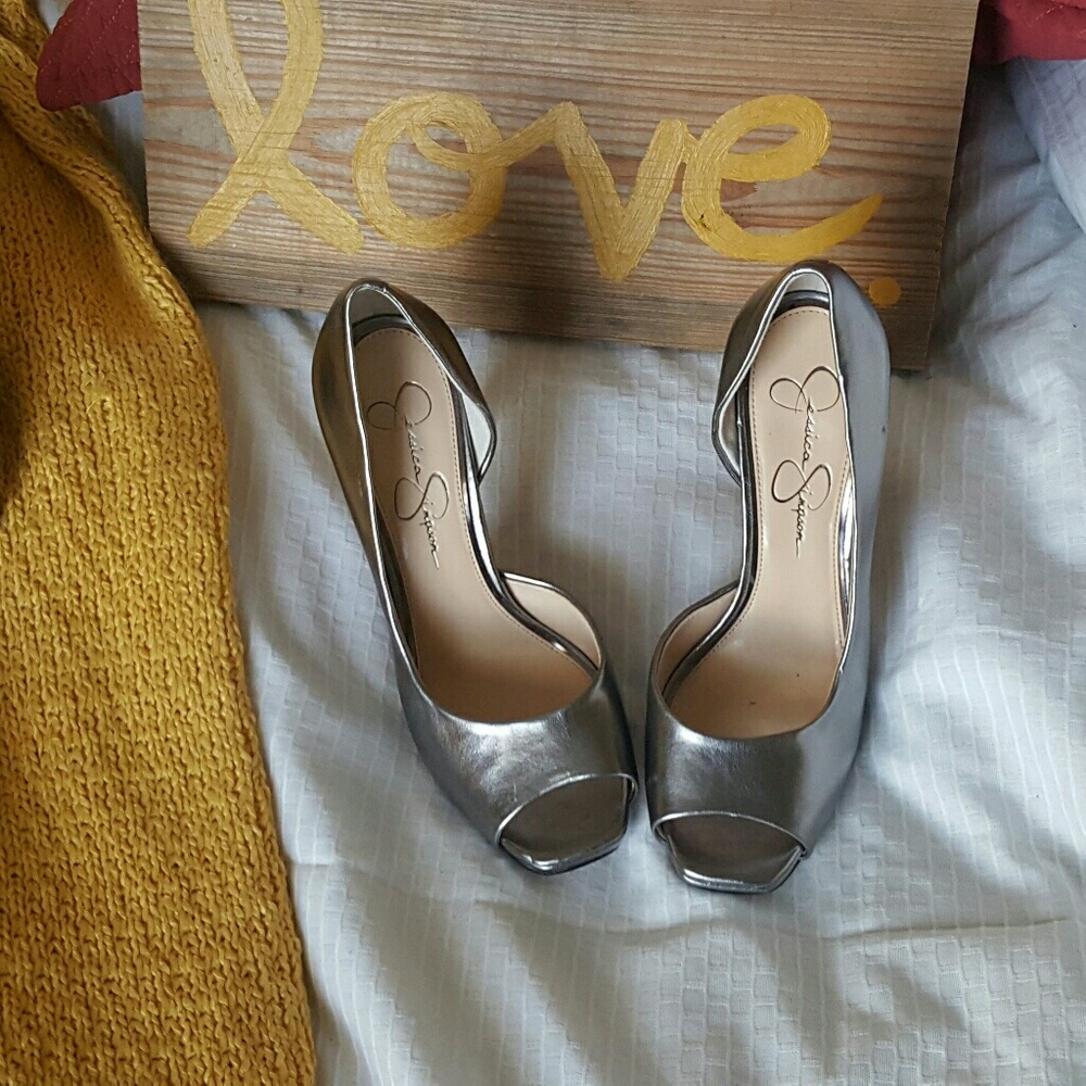 Jessica Simpson peep toe heels.