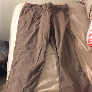 PrAna light brown capris with pockets