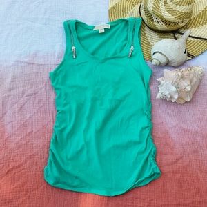 Michael Kors ☆ teal zipper tank