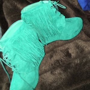 Fringe booties