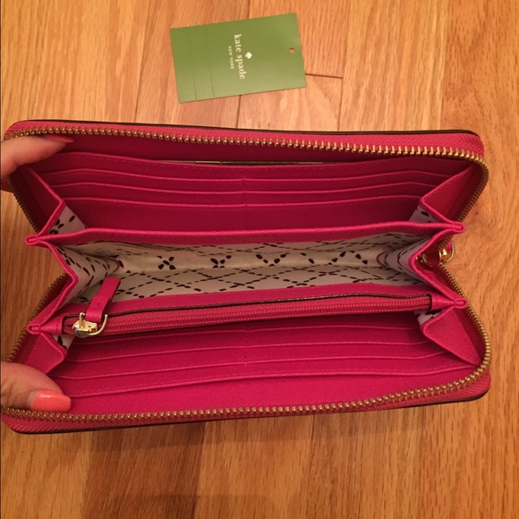 Kate Spade Hot Pink Zipper Wallet - Picture 3 of 3
