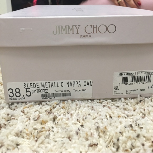 Jimmy Choo Black& Gold Heels - Picture 3 of 4