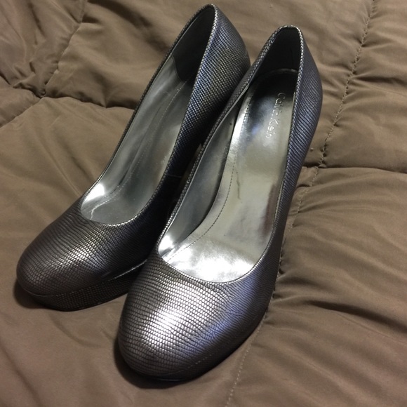 Calvin Klein Shoes - Silver Calvin Klein Heels