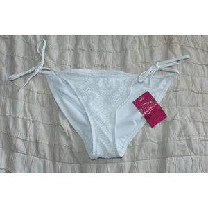 White Crotchet Lace Bikini Bottoms