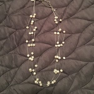 Faux pearl necklace