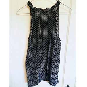 High Neck Silk Tank Top