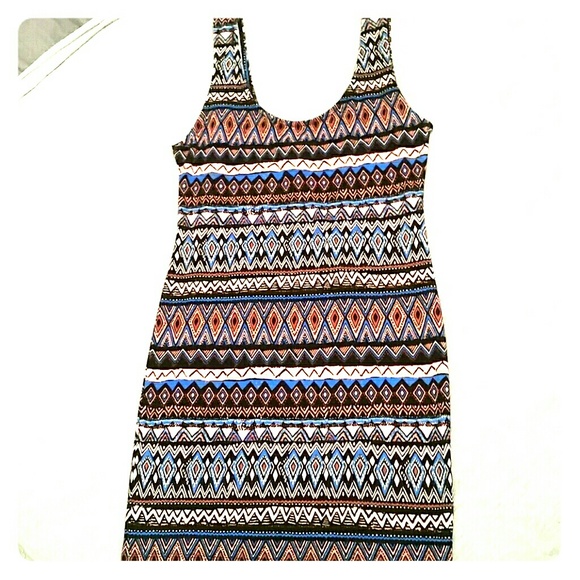 Tribal Print Bodycon Dress