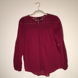 J. Crew Maroon Blouse