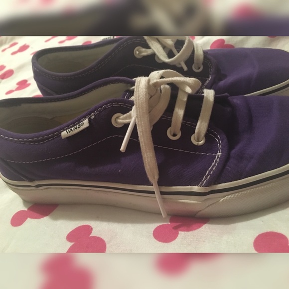 Purple Pop Check Authentic Vans - Picture 3 of 3