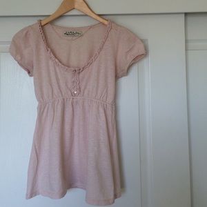 Organic cotton baby doll top - pink