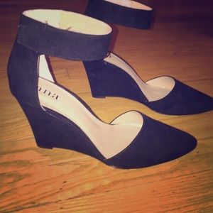 Suede Heel Wedges