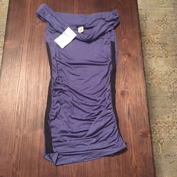 Periwinkle double zipper mini dress/tunic