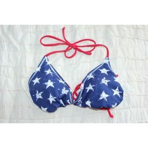 Reversible Red/White Striped & Stars Triangle Top