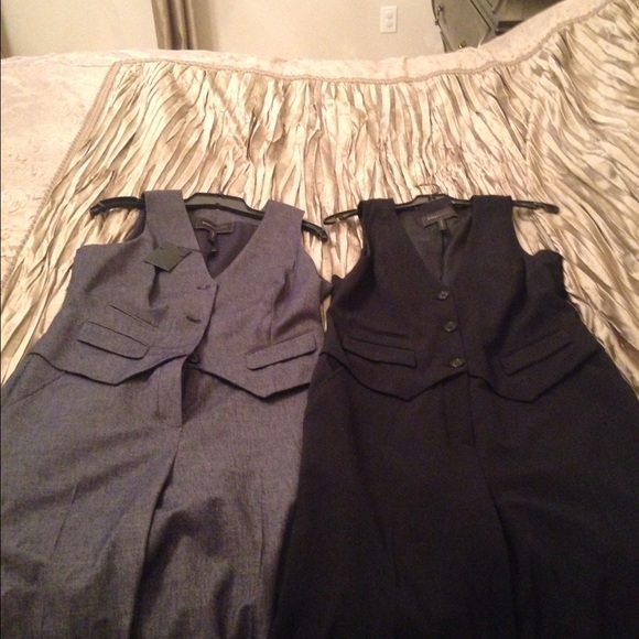 Jean jumpsuit, button & zip front, back belted