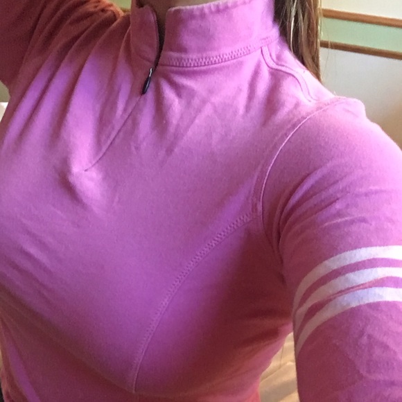 💅🏿Pink Adidas Turtleneck Pull Over
