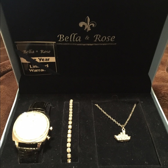 Bella & Rose Watch, Bracelet and Necklace