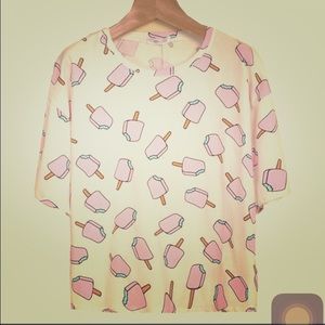 Ice cream printed Tshirt