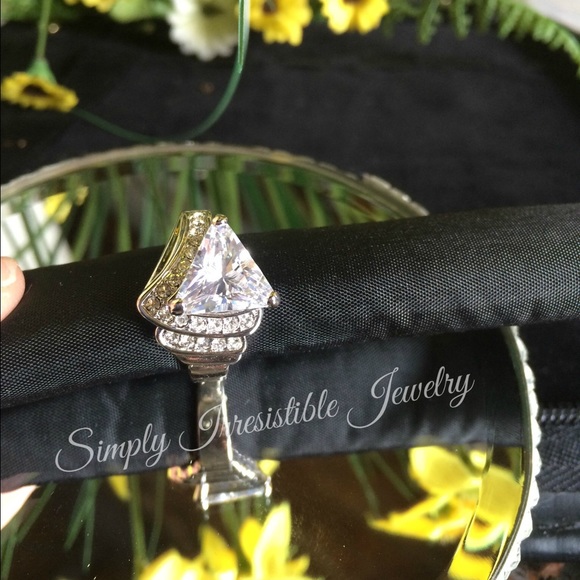 Beautiful Radiant Trillion CZ Ring — Last one! - Picture 3 of 5