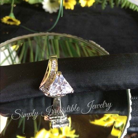 Beautiful Radiant Trillion CZ Ring — Last one! - Picture 4 of 5