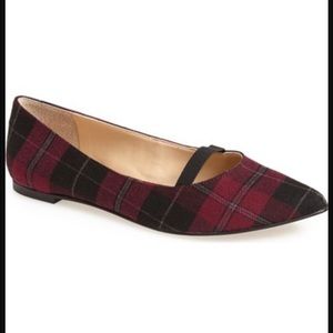 Sole society Zayna in Teton plaid pointy toe flat