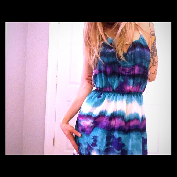 Tie die beach bunny lounge maxi dress