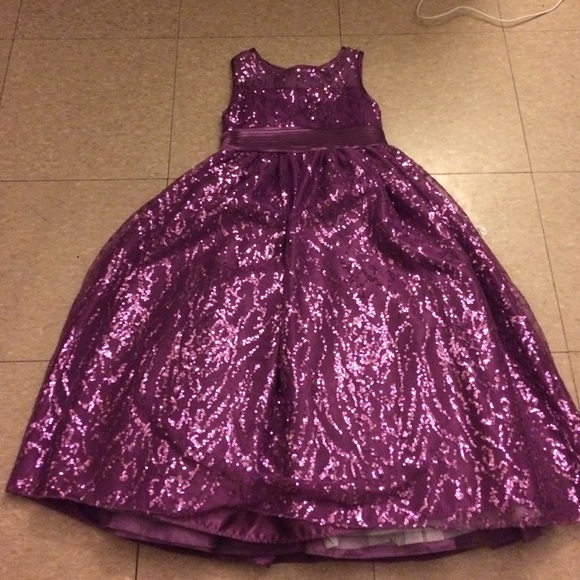 Purple sequin size 7 girls dress from Macy's