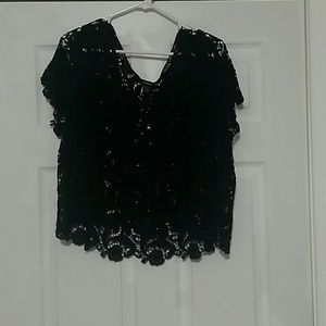 Crop Top great to layer over colored tank top