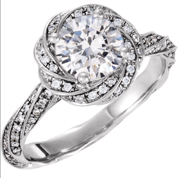 14KW Gorgeous engagement ring semi mounting! - Picture 2 of 3