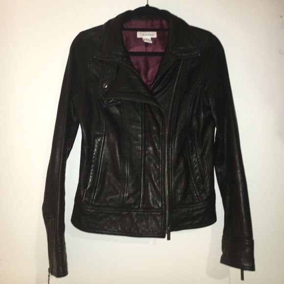Classic Calvin Klein Leather Jacket