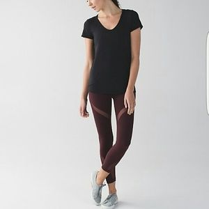 Lululemon high times pant wrap mesh maroon